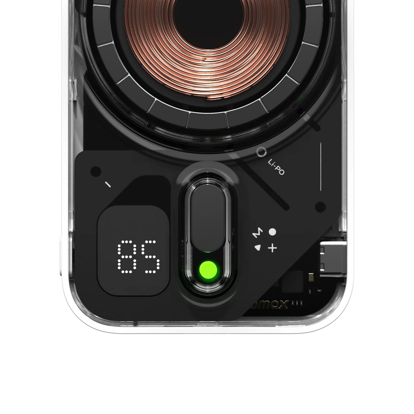 Momax 1-Power Flow, 5000mAh Magnetic Wireless Battery Pack for MagSafe, With Stand - بور بانك موماكس 1-بور فلو مغناطيسي لاسلكي بسعة 5000 مللي امبير متوافق مع ماج سايف, مع مسند