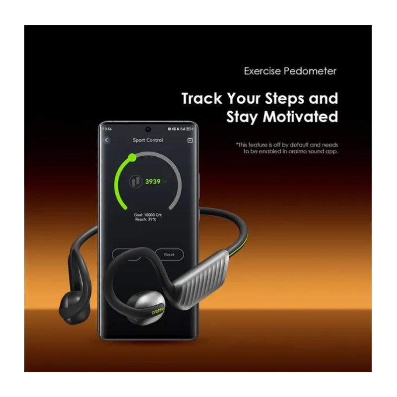 سماعات أورايمو حول الرقبة بلوتوث باللون الأسود | Oraimo Neck Earphone OPN-672 Black