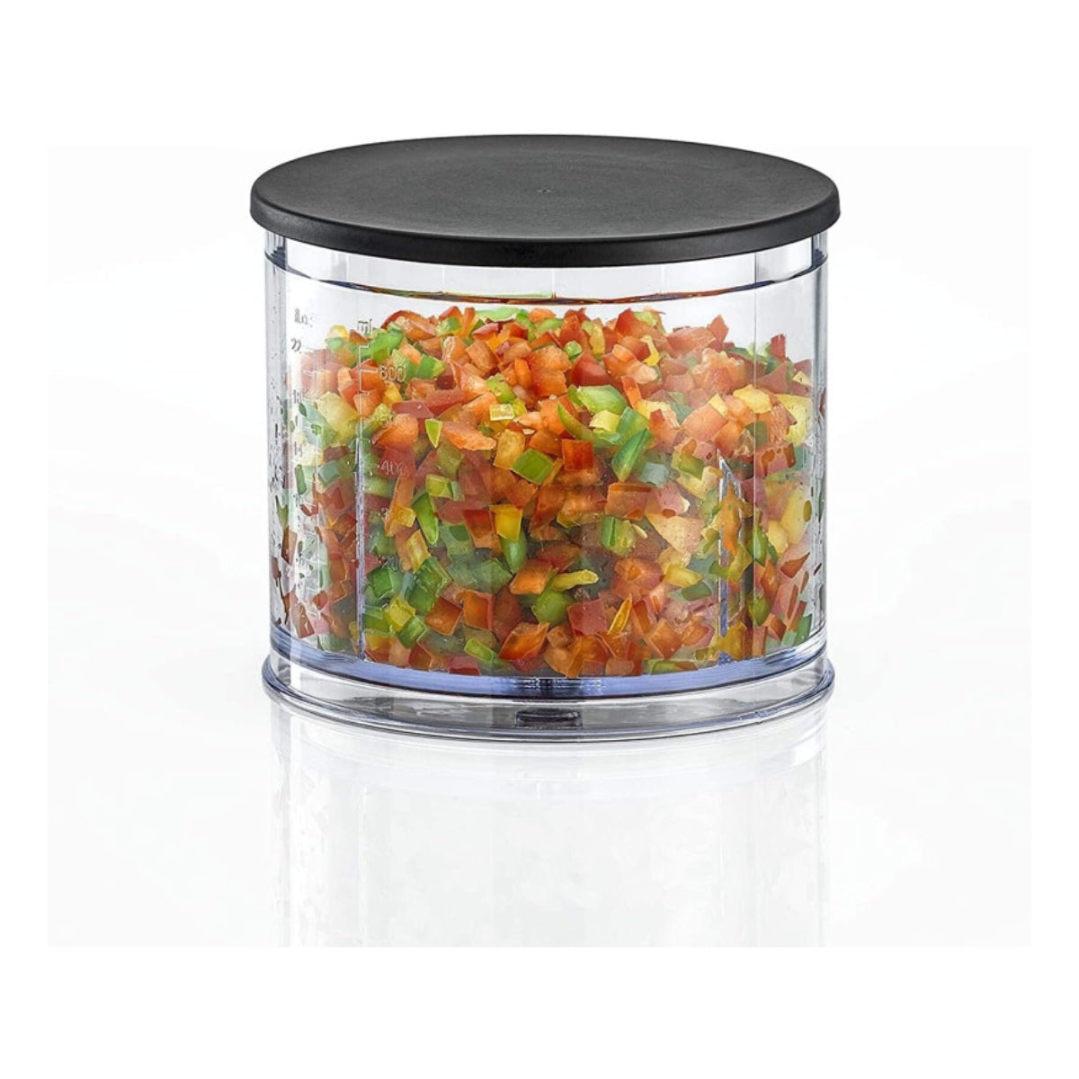 خلاط يدوي 600 وات 600 مل مع وعاء تقطيع وشفرات من الفولاذ من بلاك اند ديكر - Black+Decker 600W 600ml Hand Blender with Chopping Bowl and Steel Blades