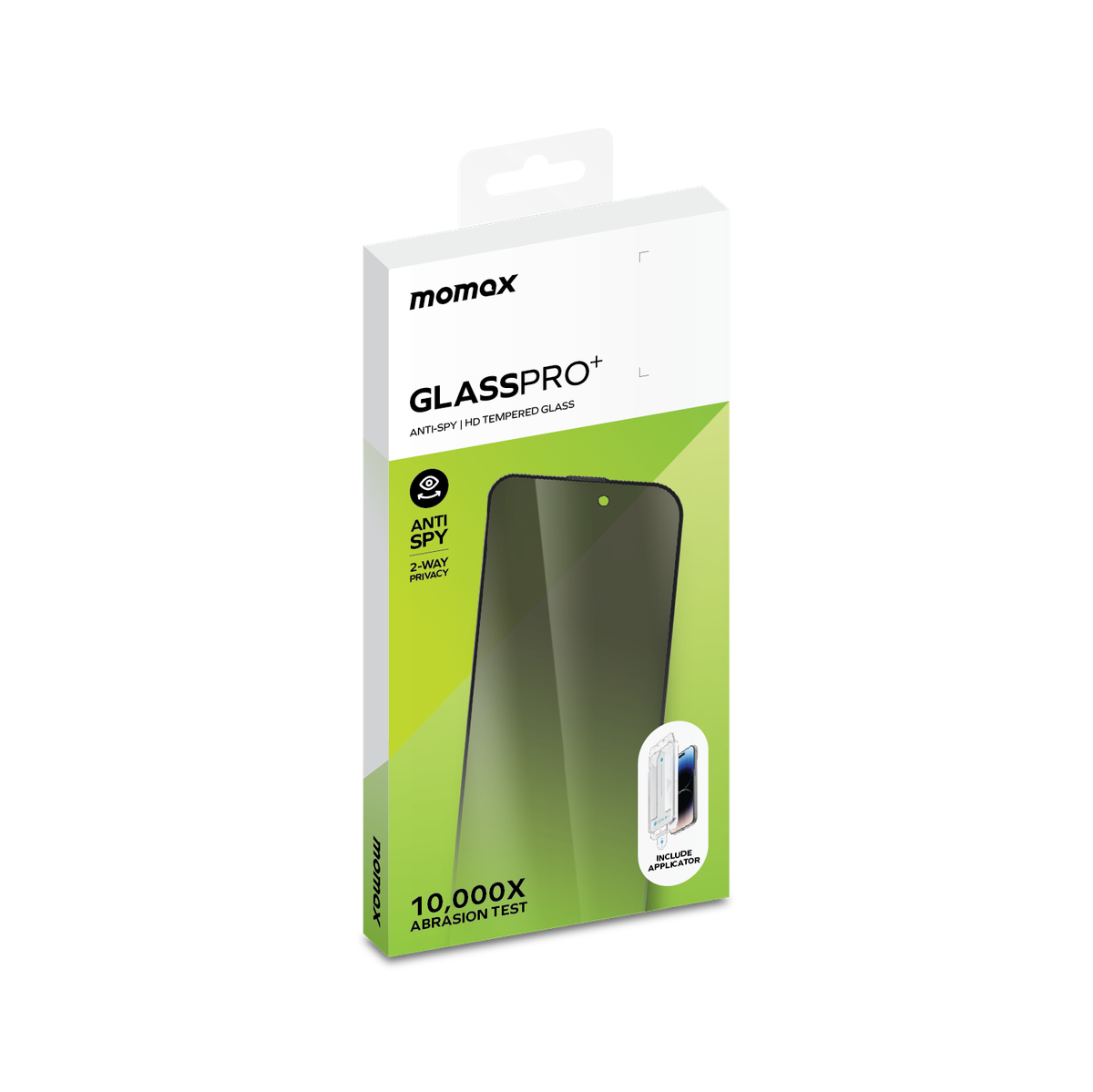 Momax Full Coverage HD Privacy Screen Protector for iPhone 15 - واقي الشاشة موماكس الخصوصي لهاتف ايفون 15, تغطية كاملة, زجاج HD مقاوم للتطفل