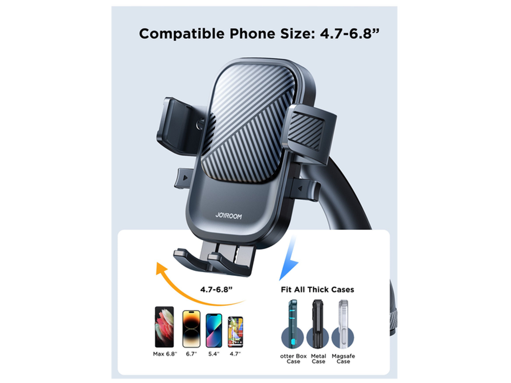 حامل هاتف للسيارة جويرووم للزجاج الامامي والداشبورد مع دوران 360 درجة | JOYROOM JR-OK6 Car Phone Mount for Windshield – 360° Rotatable