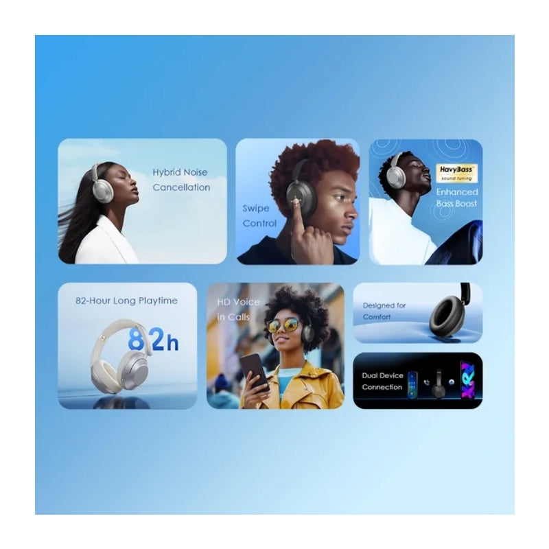 Oraimo TWSH oraimo OHP-917 Headphone - سماعات أورايمو لايت لاسلكية مع ميكروفون هجين وصوت عميق