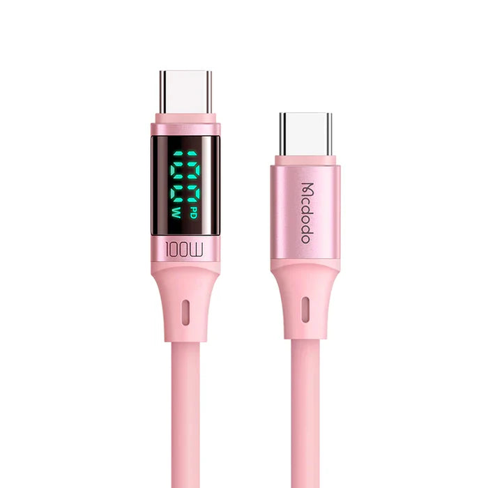 Mcdodo 100W Type C To Type C Digital HD Cable 1.2M - كيبل ماكدودو 100 واط من التايب سي إلى التايب سي عالي الدقة بطول 1.2 متر