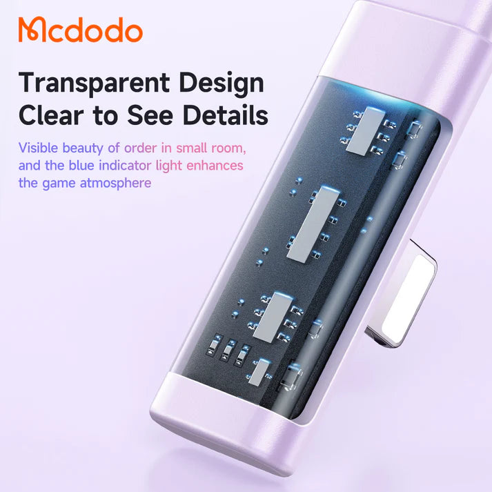 Mcdodo Dichromatic Series 36W Type-C to Lightning 90 Degree Data Cable with LED 1.2m - كابل بيانات ب36واط تايب سي إلى لايتننغ مع مؤشر ليد بطول 1.2 متر من مكدودو