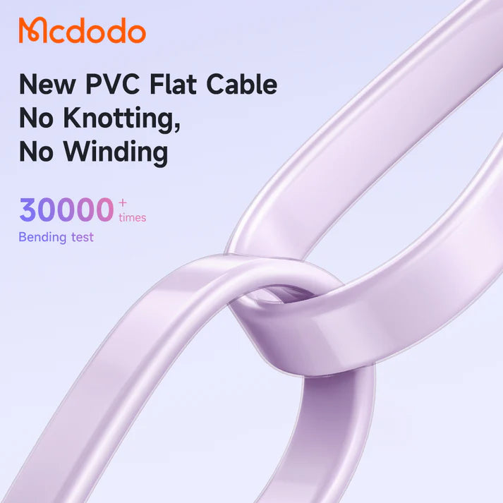 Mcdodo Dichromatic Series 36W Type-C to Lightning 90 Degree Data Cable with LED 1.2m - كابل بيانات ب36واط تايب سي إلى لايتننغ مع مؤشر ليد بطول 1.2 متر من مكدودو