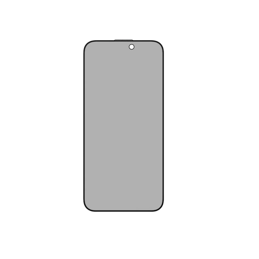 Momax Full Coverage HD Privacy Screen Protector for iPhone 15 Pro - واقي شاشة موماكس خصوصية HD لتغطية كاملة لهاتف ايفون 15 برو, حماية من التجسس, لون اسود