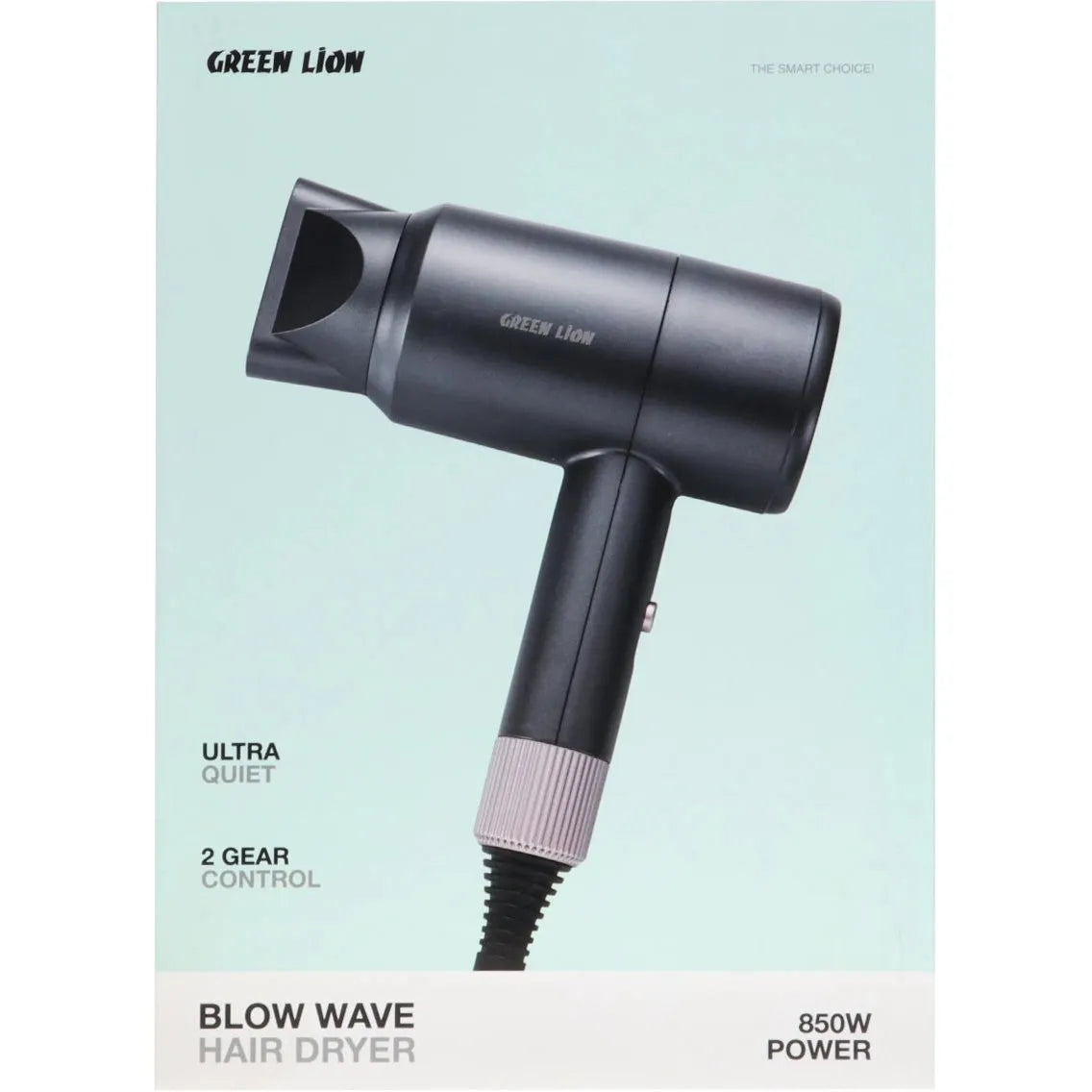 مجفف شعر جرين لايون بلو ويف بقدرة 850 واط - رمادي | Green Lion Blow Wave Hair Dryer 850W - Grey.