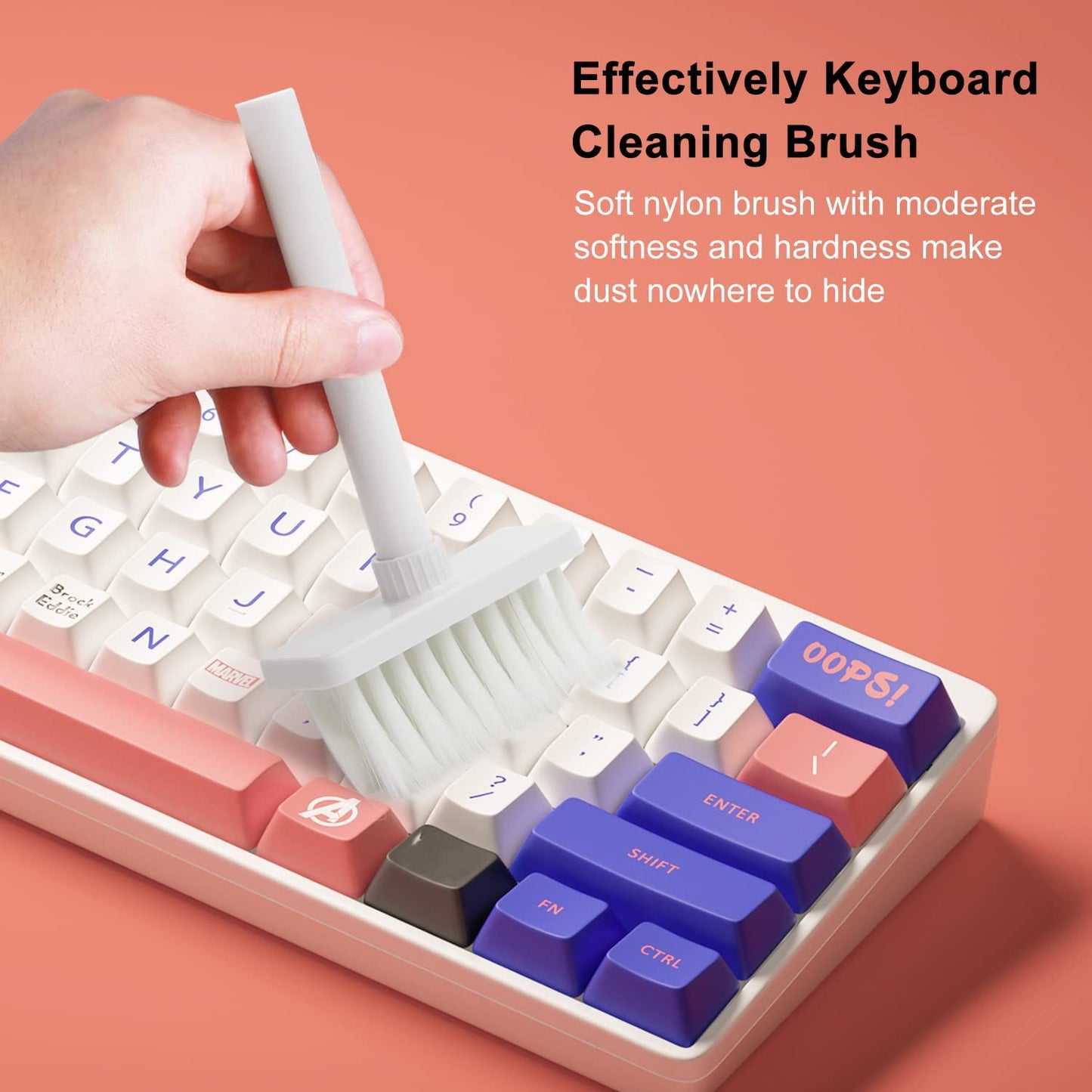 فرشاة التنظيف للاجهزة الالكترونية 5 في 1 من جرين لايون, متعددة الوضائف - ابيض | Green Lion 5 in 1 Multifunctional Cleaning Brush – White.