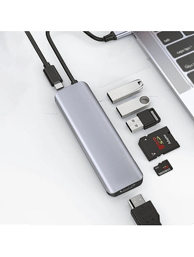 WiWU Type C Adapter 7 in 1 For Macbook - محول تايب سي 7 في 1 للماك بوك