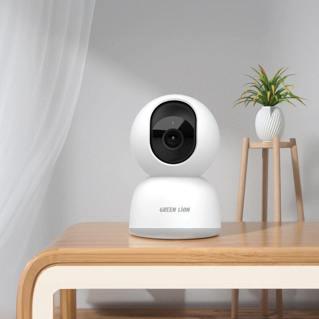 جرين لايون كاميرا منزلية ذكية - ابيض | Green Lion Smart Home Camera - White.