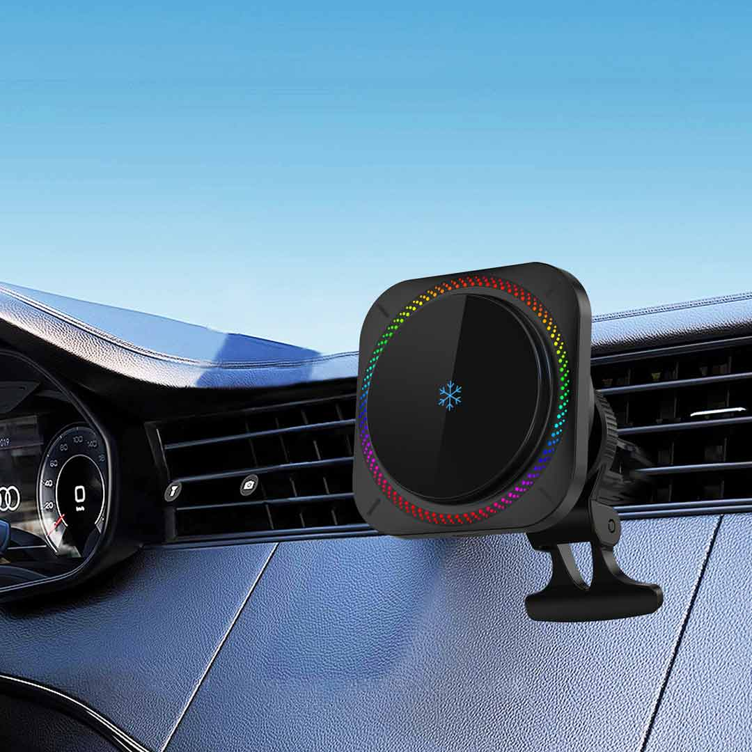 Powerology MagSafe Qi2 15W Fast Charger - شاحن باورولوجي MagSafe Qi2 سريع 15 واط مع تبريد وإضاءة RGB