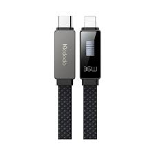Mcdodo USB-C Lightning Cable 1.2m Rhythm Screen Display 36W PD - كيبل يو اس بي سي الى لايتننغ بطول 1.2متر وشحن سريع بقدرة 36واط من مكدودو