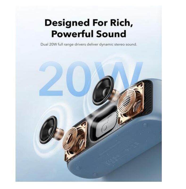 سماعة انكر ساوندكور موشن X100 اللاسلكية المحمولة, بطارية تدوم حتى 12 ساعة | Anker Soundcore Motion X100 Portable Wireless Speaker, 12H Playtime