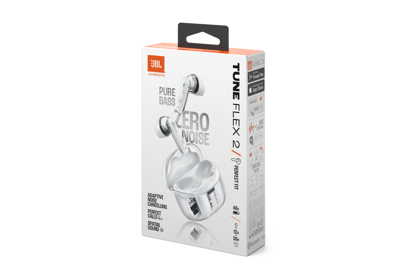 JBL TFLEX 2 True Wireless Noise Cancelling Earbuds, 48 Hrs Playtime | سماعة جي بي ال تون فلكس 2 داخل الاذن لاسلكية مع عزل ضوضاء, تشغيل حتى 48 ساعة