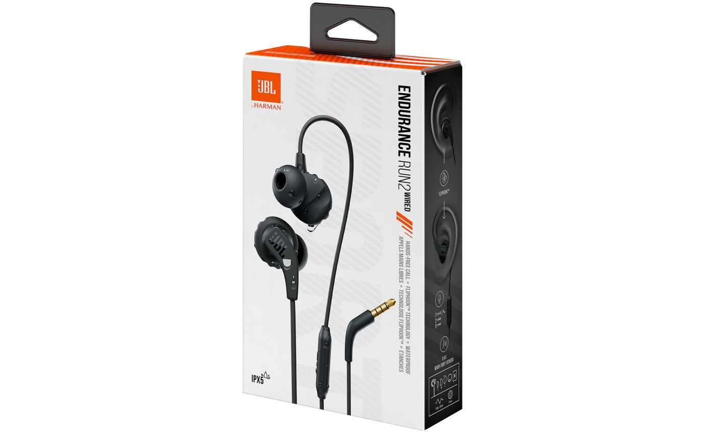 JBL Endurance Run 2 Wired Waterproof In-Ear Sports Headphones | سماعة جي بي ال Endurance Run 2 داخل الاذن سلكية رياضية مقاومة للماء