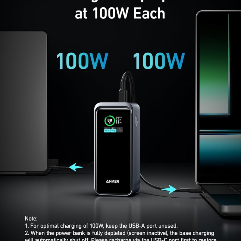 باور بانك انكر بسعة 20,000 مللي امبير وبقدرة شحن 200 واط | Anker Prime Power Bank 20K mAh 200W