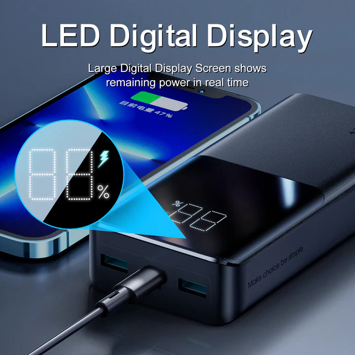 جويرووم باور بانك بسعة 20000 مللي امبير, شحن سريع بقدرة 22.5 واط - اسود | JOYROOM JR-QP192 22.5W Power Bank 20000mAh - Black