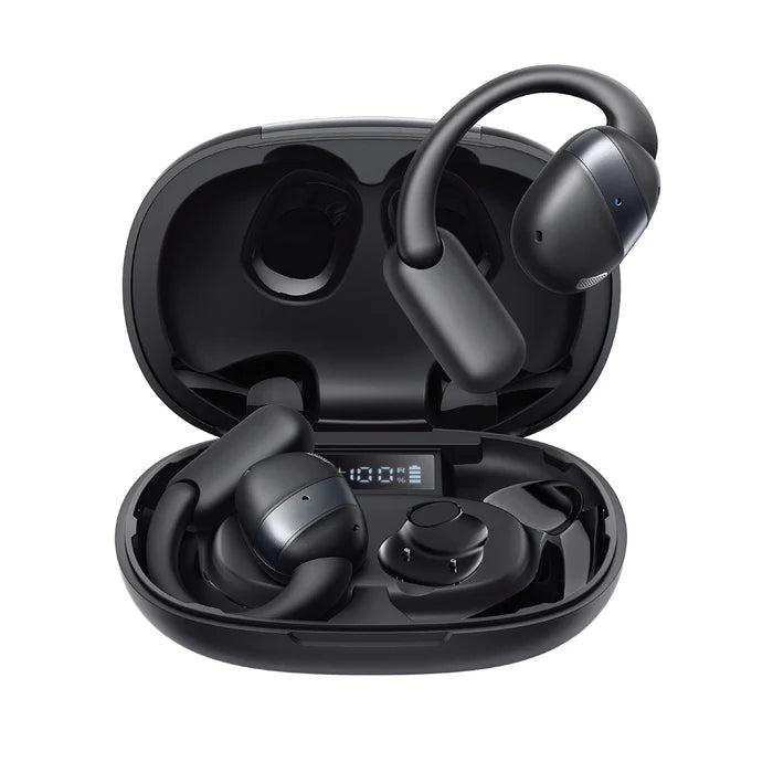 سماعات جويرووم اوبن فري JR-OE4 اللاسلكية, تشغيل حتى 50 ساعة - اسود | JOYROOM Openfree Series JR-OE4 Wireless Earbuds – 50H Playtime - Black