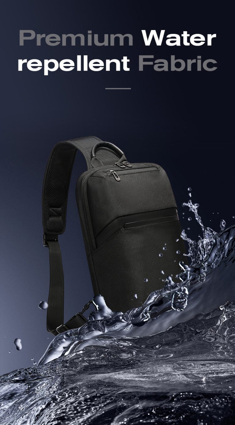 BANGE Multi-functional Men's Oxford Crossbody Anti-theft Shoulder Chest Bag with USB Port | حقيبة كتف رجالية من بانجي متعددة الاستعمالات ومقاومة للماء, مع منفذ يو اس بي