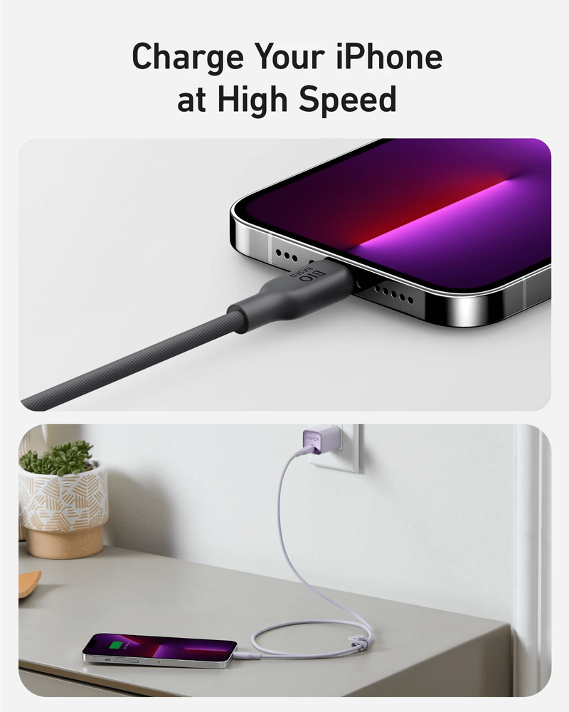 Anker 542 USB-C to Lightning Cable (Bio-Based) 3ft - كيبل يو اس بي سي الى لايتننغ بطول 3 أقدام من انكر