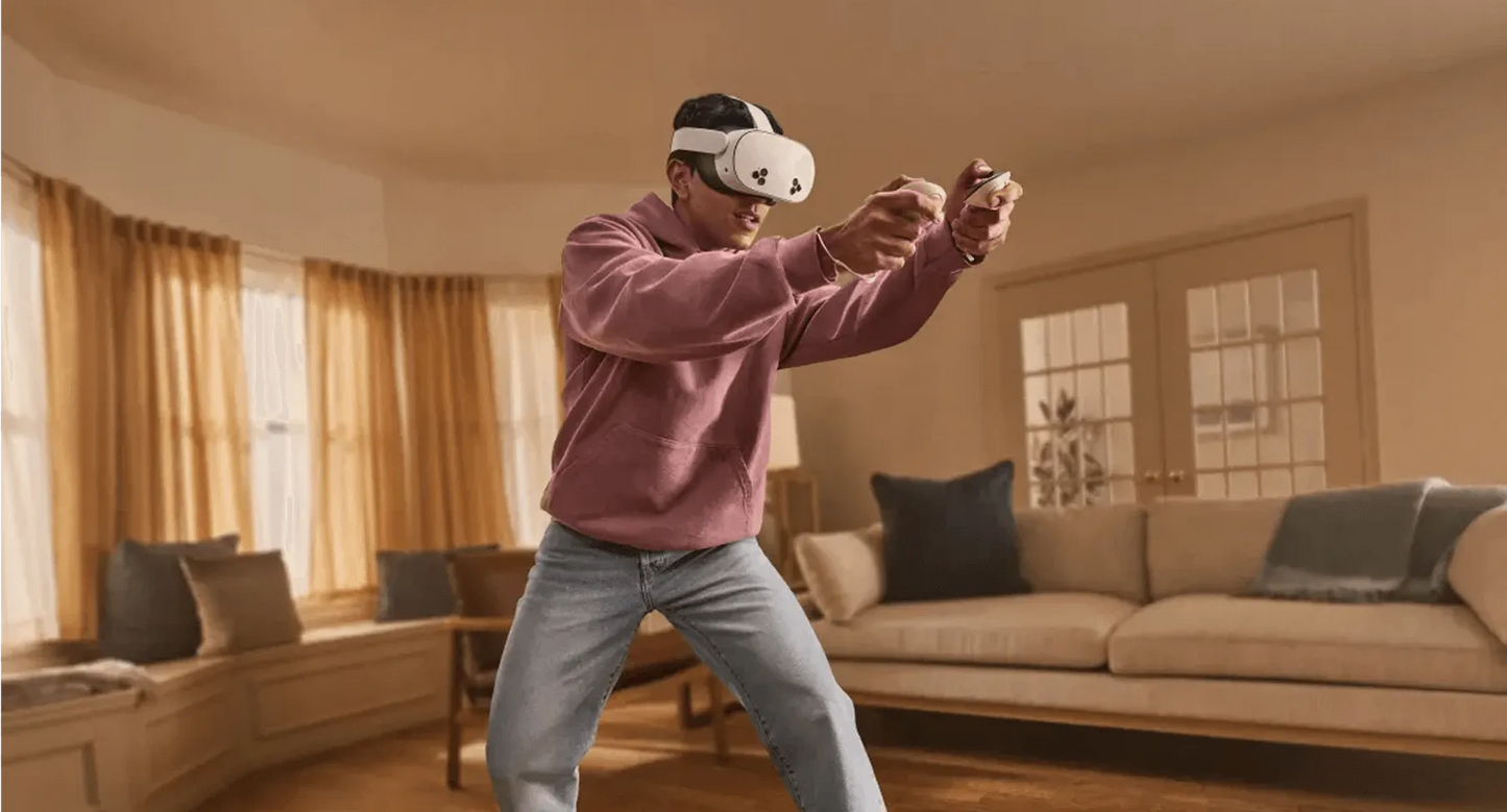 سماعة الواقع الافتراضي Meta Quest 3S All-In-One Virtual Reality Headset - 128GB - Up To 2.5 hours - Wi-Fi