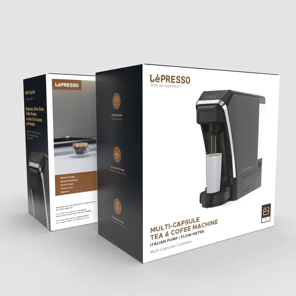 ماكينة القهوة المتعددة الوظائف من ليبريسو مع تخزين للكبسولات - اسود | LePresso Multifunctional Capsule Coffee Machine Capsule Storage - Black