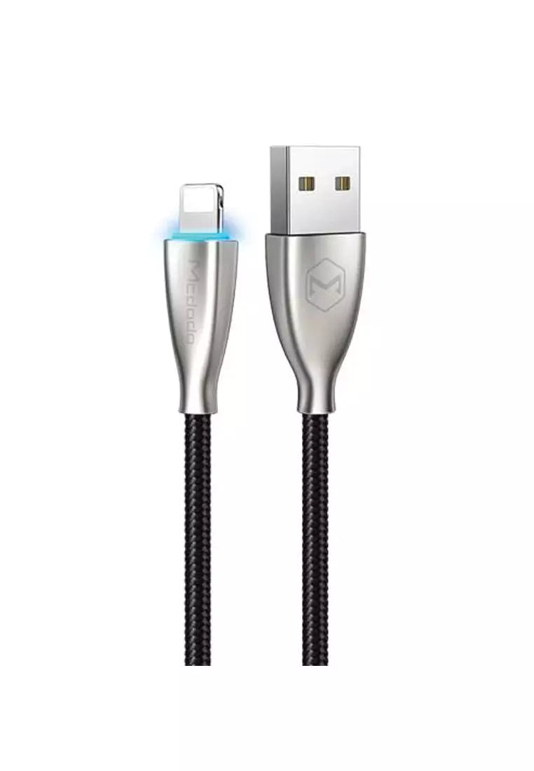 Mcdodo Lightning Data Cable USB Data Cable LED Display Fast Quick Charge Cable - كيبل بيانات ماكدودو لايتنينج مع ضوء ليد بطول 1.2 متر
