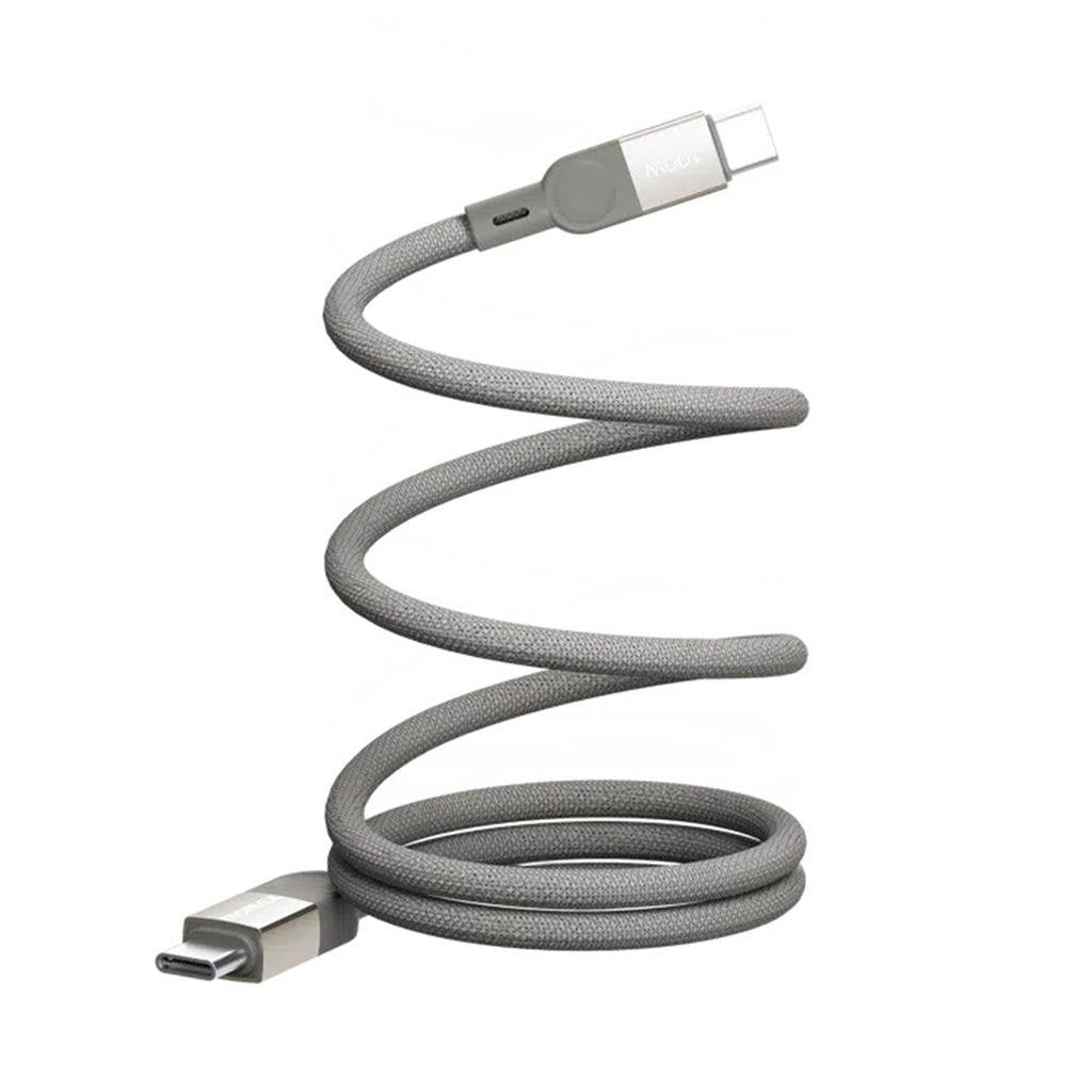 Momax Mag Link 100W Magnetic USB‑C to USB‑C Cable, 1m - كيبل موماكس ماج لنك المغناطيسي, USB-C الى USB-C, شحن سريع 100 واط, طول 1م