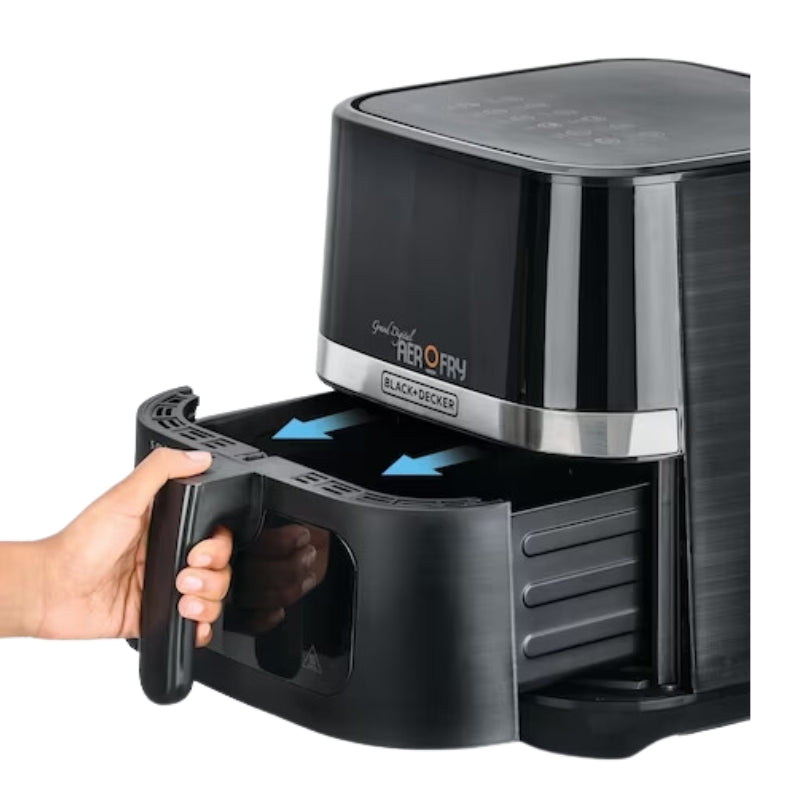 Black+Decker 12 in 1 Multifunction Grand Digital Aerofry AF5800-B5 -قلاية بلاك آند ديكر 12 في 1 الرقمية بسعة 5.8 لتر