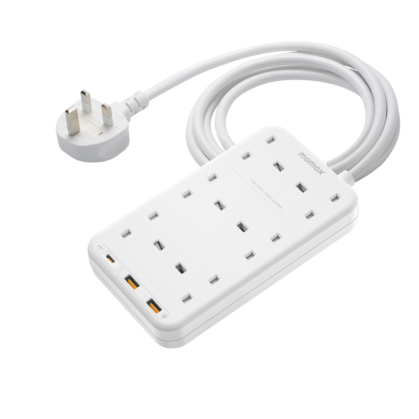 Momax ONEPLUG 6-Outlet Power Strip - مشترك كهربائي موماكس وان بلاج بـ6 منافذ طاقة