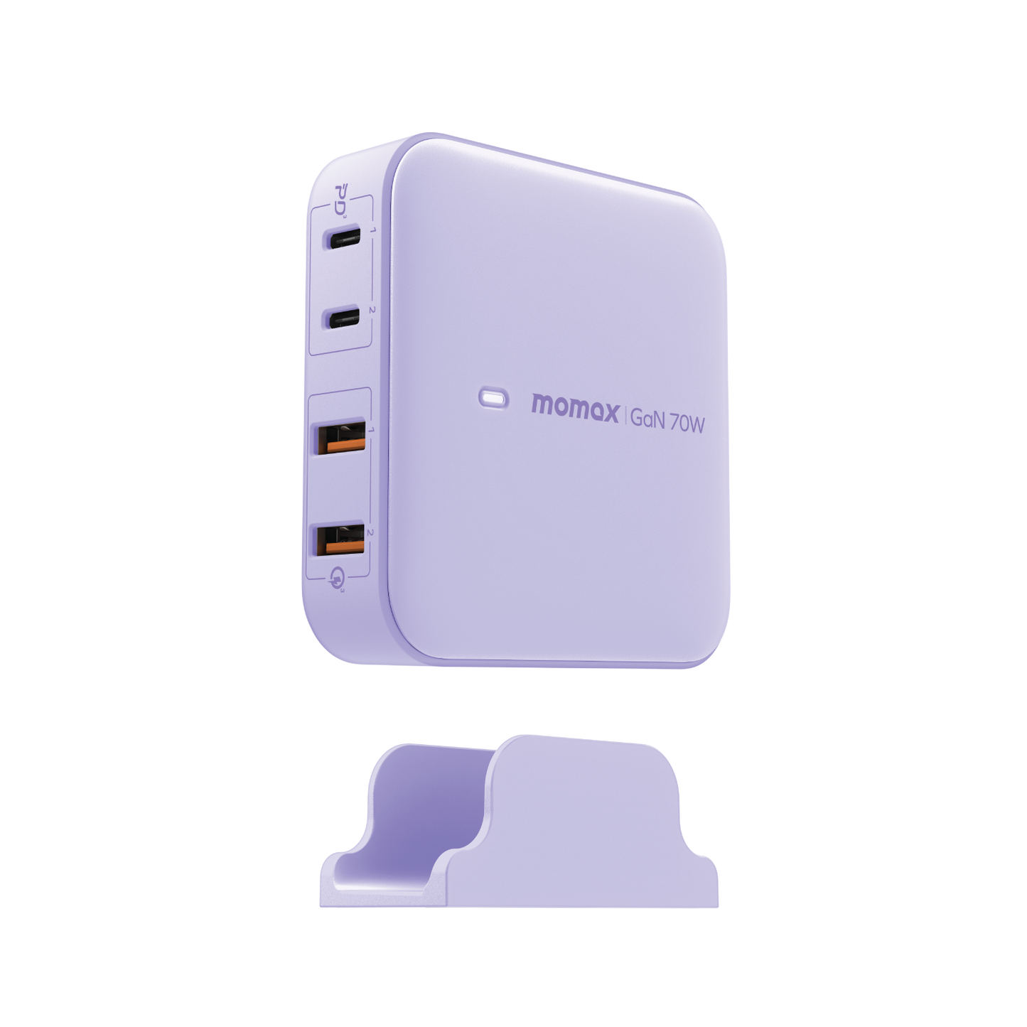 Momax One Plug 70W e-Port Desktop Charger | Multi-Port Fast GaN Charging Hub - شاحن مكتبي موماكس وان بلاج بقدرة 70 واط, شاحن سريع متعدد المنافذ