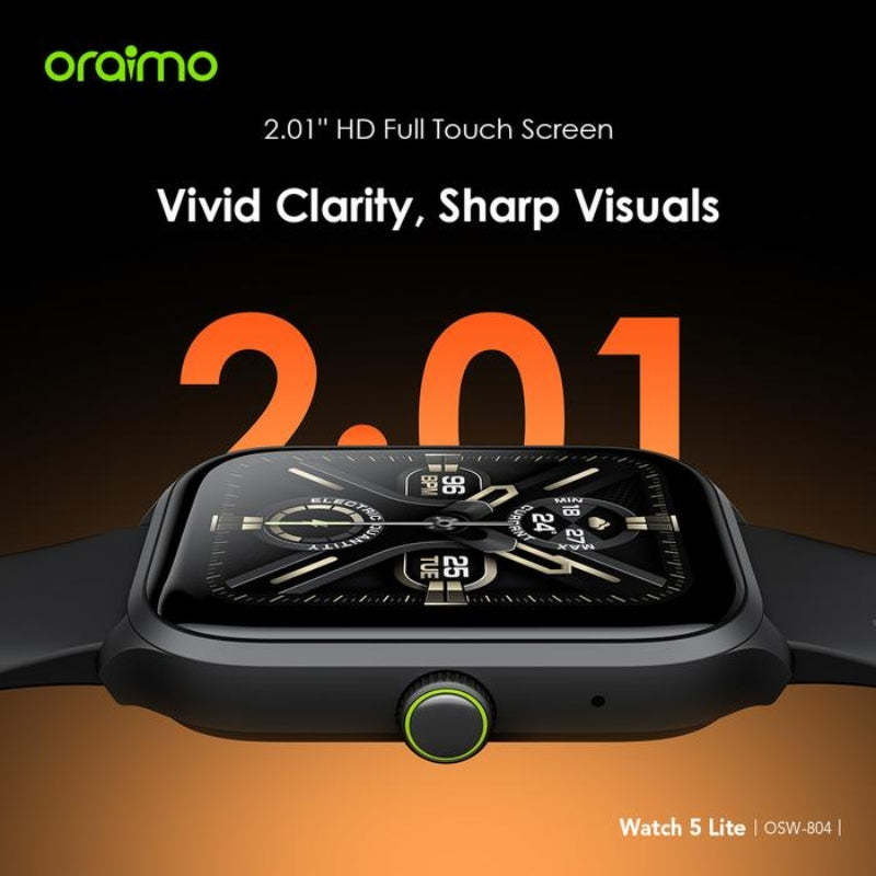 Oraimo Smart Watch 5 Lite - ساعة أورايمو الذكية 5 لايت شحن طويل تتبع صحي ورياضي