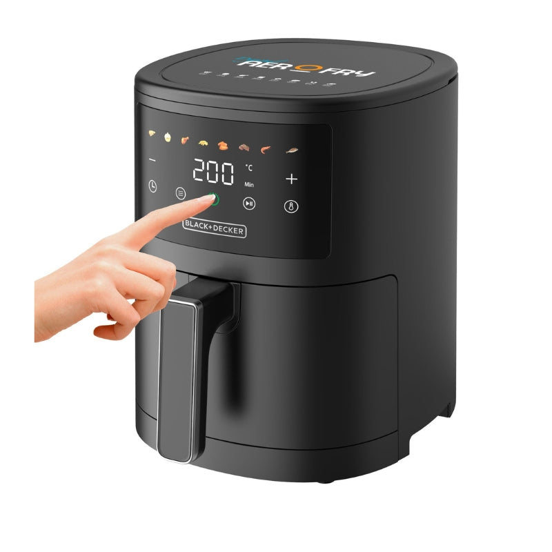 Black+Decker AerOfry Digital Air Fryer AF3500-B5 Black 3.5L - قلاية هوائية بلاك آند ديكر ديجيتال 3.5 لتر 1500 واط - اسود