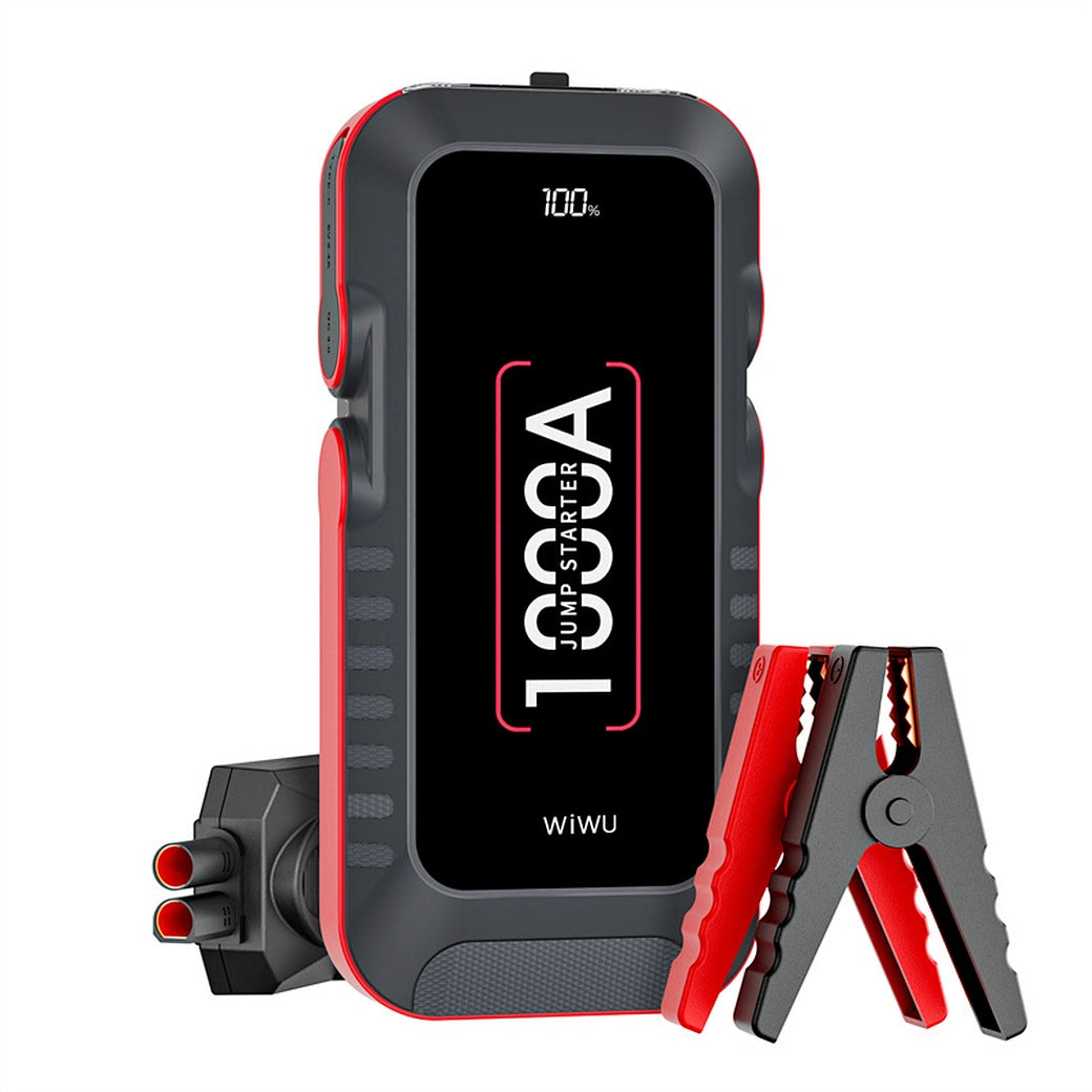 جهاز تشغيل بطارية السيارة من ويوو المتعدد الوظائف بقدرة 1000 امبير | WiWU JS001 1000A Car Jump Starter Power Inverter 12V