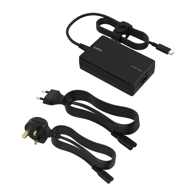 Belkin USB-C GaN Universal Laptop Charger 100W - شاحن بقدرة 100واط وسلك تايب سي من بيلكن
