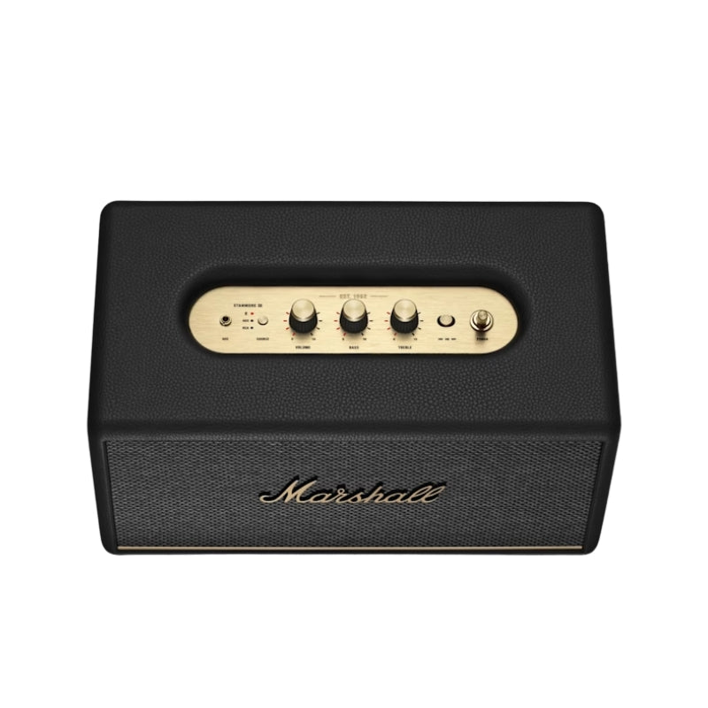 سماعة مارشال بلوتوث صوت غامر بتصميم أسود كلاسيكي - Marshall Stanmore III Bluetooth Speaker