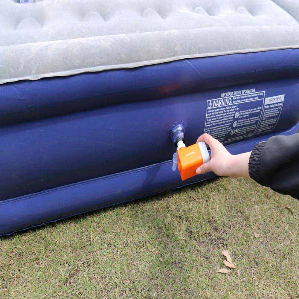 مضخة هواء للنفخ والتفريغ مع اضائة من بورودو لايف ستايل - برتقالي | Porodo Lifestyle Camping Inflate and Deflate Air Pump with Light - Orange