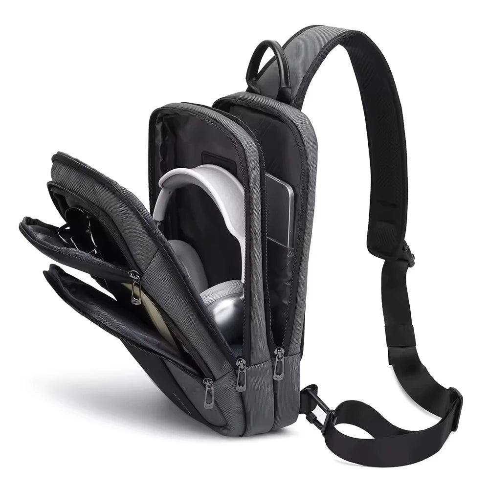 BANGE Wardon Light Anti-Theft Water-Resistant Sling Bag | حقيبة كتف مقاومة للماء ومضادة للسرقة من بانجي, بسعة كبيرة وجيوب متعددة