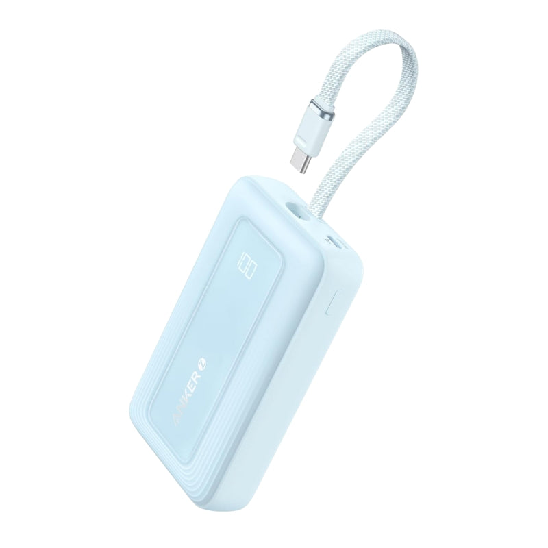 باور بانك أنكر بسعة 20,000 مللي أمبير وبقدرة شحن 30 واط مع كيبل USB-C مدمج | Anker Power Bank 20K 30W Built-In USB-C Cable