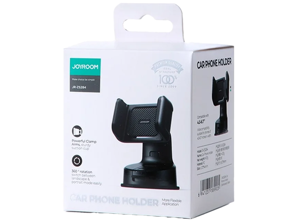 حامل هاتف للسيارة جويرووم للداشبورد بتصميم انسيابي ودوران 360 درجة | JoyRoom JR-ZS284 Universal Vehicle Dashboard Phone Holder 360° Rotating Car Mount
