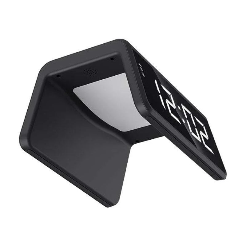 Havit W320 Wireless Charger with Clock – Fast Charging 15W - شاحن لاسلكي مع ساعة باللون الأسود من هافيت