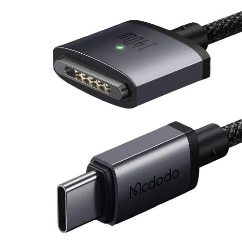 Mcdodo 140W Type-C to MagSafe Charging Cable with LED - كيبل يو اس بي سي الى ماج سيف مع ليد بقدرة 140واط من مكدودو