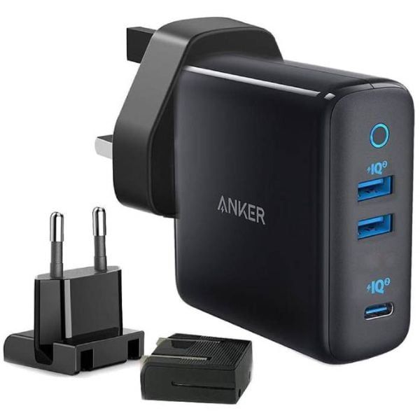 Anker Power Port III 2 Port 60W Charger - شاحن أنكر باور بورت III بمنفذين 60 وات