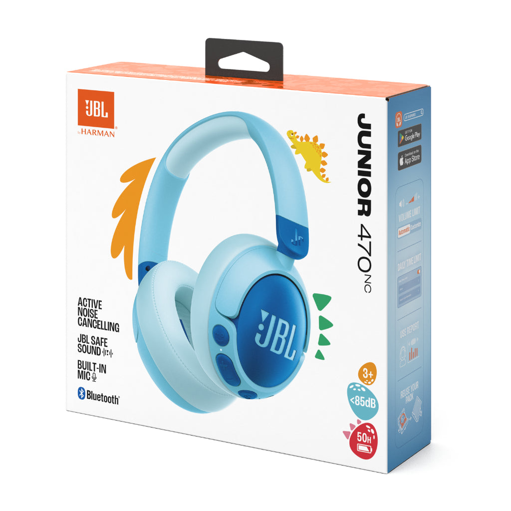 JBL Junior 470NC Wireless Over-Ear Kids Headphones - سماعات جي بي ال جونيور 470 ان سي اللاسلكية فوق الاذن للاطفال