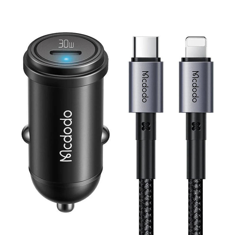 Mcdodo 30W USB C PD Fast Car Charger - شاحن سيارة يمنففذ يو اس بي سي سريع الشحن بقدرة 30 واط من مكدودو