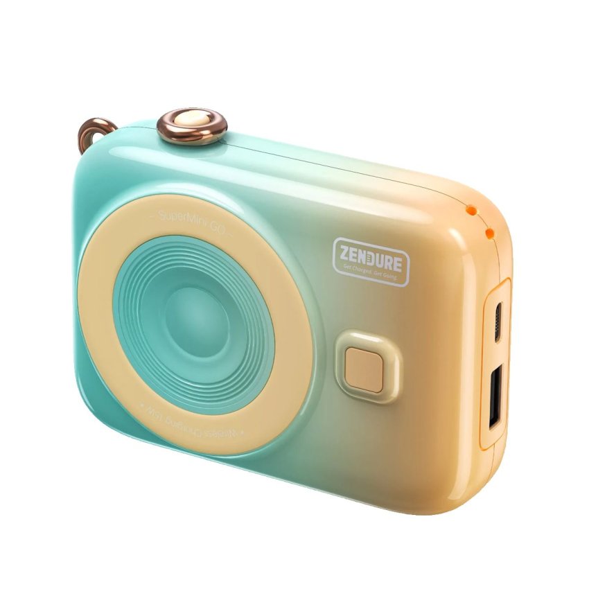 شاحن لاسلكي مغناطيسي من زندور بقوة 20 واط ومصرف طاقة بي دي بسعة 10000ميلي امبير مع شاشة - Zendure SuperMini GO 20W Power bank 10000mAh