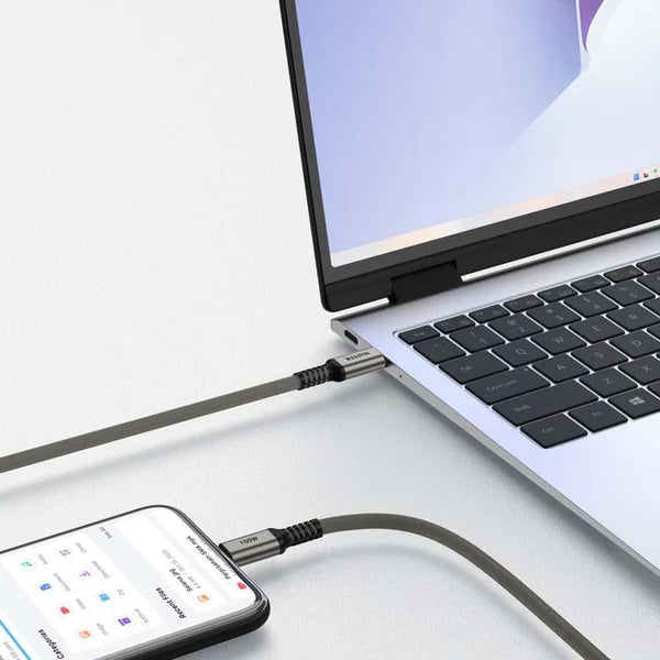 كيبل ماستر يو اس بي سي الى يو اس بي سي مضفر بقوة 100 واط, 1.2 متر | Master Braided USB-C to USB-C Cable 100W 1.2M.