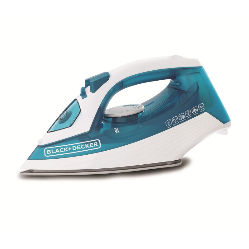 Black&Decker X1575-B5 1600W STEAM IRON WITH NONSTICK SOLEPLATE - مكواة بخار بلاك اند ديكر بقدرة 1600 واط مع قاعدة غير لاصقة