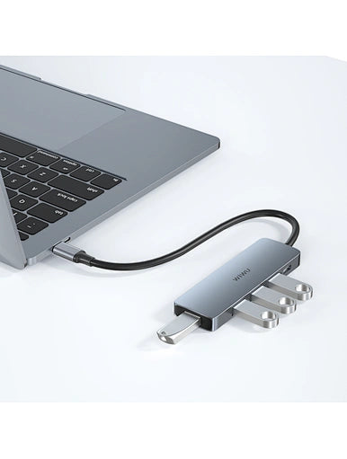 WiWU 5-in-1 Type C Hub For Laptop or Tablet - محول ويوو متعدد االوظائف 5 في 1 التايب سي سي للكمبيوتر المحمول أو الجهاز اللوحي