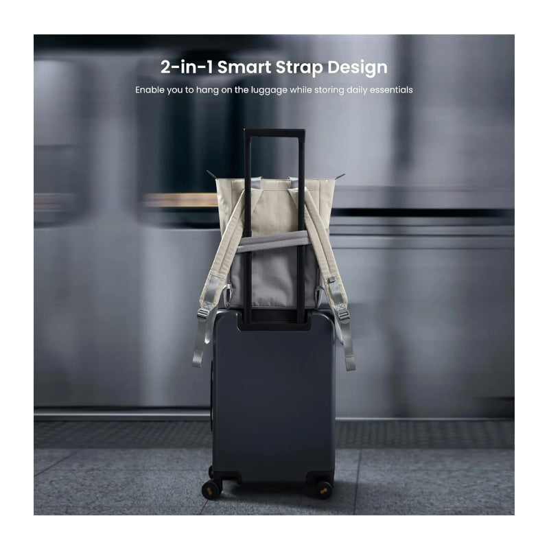 tomtoc Slash-T63 Laptop Backpack 13.5 Inch/12L Moon Grey - حقيبة ظهر لابتوب توم توك سلاش T63 مقاس 13.5 إنش 12 لتر